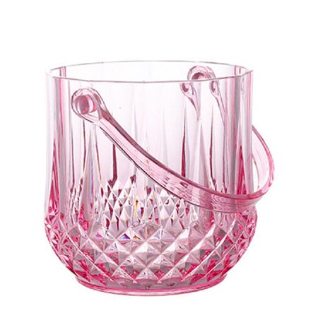 

Ice Bucket Acrylic Clear Storage Tub Plastic Drink Buckets with Handle for Champagne Wine Beer Bottles Drinks