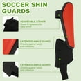 thumbnail image 3 of Soccer Shin Guards, Soccer Shin Pads EVA Cushion with Ankle Protection Youth Adults S Size Red, 3 of 7