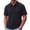 Black-A, variant on Textured Collar Shirts for Men Short Sleeve Button T-Shirt Business Casual Work Shirts with 2 Chest Pockets Navy