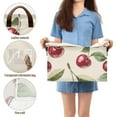 thumbnail image 5 of Yayeee Foldable Storage Basket for Shelves with Handles Waterproof Cloth Bins, Cute Cherry, 5 of 7