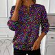 thumbnail image 1 of TaTaai Women's Valentine Heart Print Loose Round Neck Long Sleeve Sweatshirt, Valentine's Day Gift, Chic Casual Office Daily Top Gift, 1 of 5