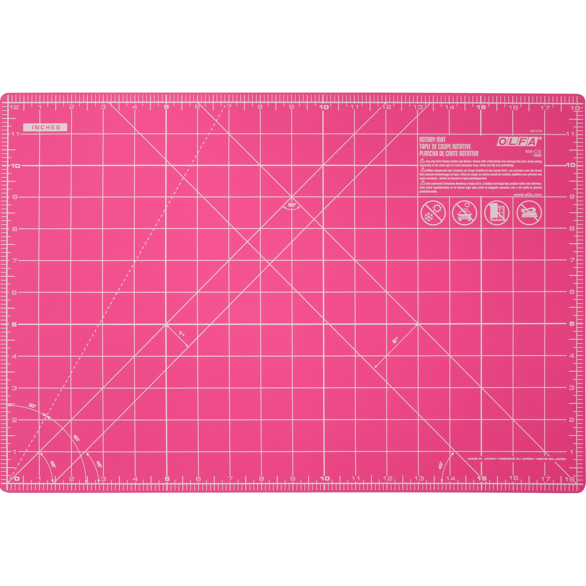 Olfa Splash Gridded Cutting Mat 12 X18 Aqua Walmart Canada