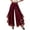 Wine, variant on cocolona Womens Chiffon High Waist Palazzo Pants Phnom Penh Elastic Waist Wide Leg Travel Dance Pants