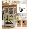 thumbnail image 6 of Aivituvin Large Ferret Cage  5 Levels Chinchilla Cage with Wheels  Wooden Rat Cages Upgrade Metal Frame Guinea Pig House for Indoor Outdoor, 6 of 9