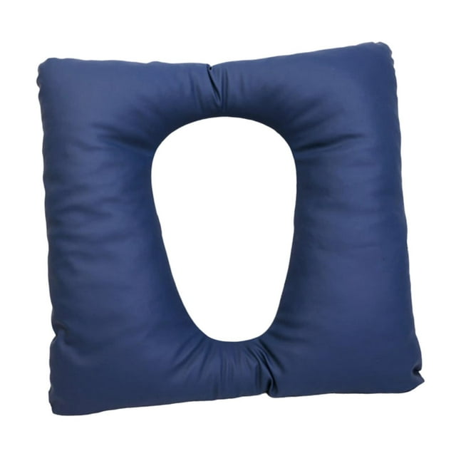 Cojín para asiento de inodoro, elevador de asiento de inodoro, funda acolchada para asiento de inodoro azul oscuro