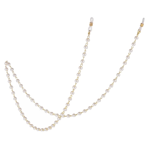 Tinksky Eyeglass Pearl Beaded Chain Strap Holder Glasses Necklace Strap Eye Glass Lanyard