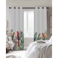 thumbnail image 3 of Summer Botanical Blackout Curtains 54 Inches Long for Bedroom, Watercolor Tropical Plants Birds Thermal Insulated Room Darkening Black Out Window Curtain Panels Grommet Drapes for Living Room, 3 of 8