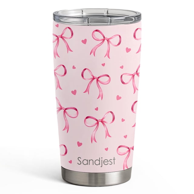 Vaso Térmico de Acero Inoxidable SANDJEST de 20 oz, Taza de Viaje Aislada