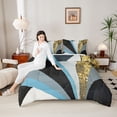 thumbnail image 4 of jejeloiu Vintage Geometric Design Twin Comforter Sets,Abstract Triangle Print Bedding Set For Adult Reversible 2pcs, 4 of 8