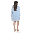 thumbnail image 3 of Vestido de mangas con relieve Roman Fashion Tallas Extras 3823 Azul claro 42, 3 of 7