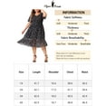 thumbnail image 6 of Agnes Orinda Women's Plus Size Clothes Smocked Floral Elegant Midi Flare Dresses 4X Black Pink, 6 of 6