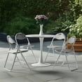 thumbnail image 3 of Homy Casa Futon Frames Space-Saving Modern Folding Chairs Set of 4 for Living Dining Patio Backyard, Gray, 3 of 8