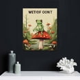 thumbnail image 4 of GOSMITH Retro Frog Travel Poster Vintage Frog Mushroom Canvas Wall Art Cute Animal Froggy Prints Painting Positive Quote Affirmation Print Cottagecore Wall Decor for Bedroom 16x20"/ 12x16", 4 of 4