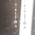 thumbnail image 3 of Lámpara colgante de cristal con cuentas de colores para el jardín Ehuebsd y el coche adorno colgante con luz solar, 3 of 7