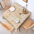 thumbnail image 2 of Pioneer Flower Floral Print Pattern Square Tablecloth, Waterproof Wipeable Spillproof Washable Table Cover for Home Kitchen Party and Daily Decor 42"x42", 2 of 6