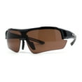 thumbnail image 2 of Mens 90s Wrap Baseball Half Rim Sport Driving HD Lens Sunglasses Carbon Fiber Print, 2 of 5
