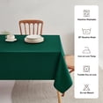 thumbnail image 6 of Romanstile Christmas Rectangle Tablecloth 2 Pack 60 x 84inch Stain and Wrinkle Resistant Washable Polyester Table Cover for Dining Table and Holiday Parties, Green, 6 of 7