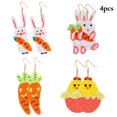 thumbnail image 2 of Easter Earrings Beaded Cartoon: 4 Pairs Assorted Dangle Earrings Drop Earrings, 2 of 9