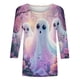 thumbnail image 5 of Heisall Womens Hoodies Halloween Print Round Neck 3/4 Sleeve Loose Fit Tshirts 2025 New Arrival Fashion Tops, 5 of 5