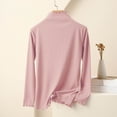 thumbnail image 4 of Tops for Women under $5 Long Sleeve Round Neck Solid Color Undershirt Purple XL, 4 of 6