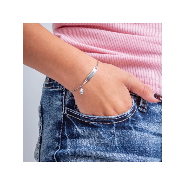Bracciale ID Per Bambini In Argento 925 Riempito, 14 Cm, Senza Etichetta