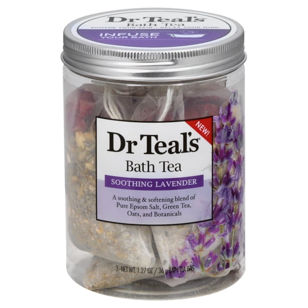 Dr Teal's Bath Tea Soothing Lavender Bath Soaks, 3 oz.