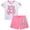 New York, variant on Girls Shorts Set Soft Breathable Knitted Short Sleeve Graphic Tees and Shorts 2 Piece