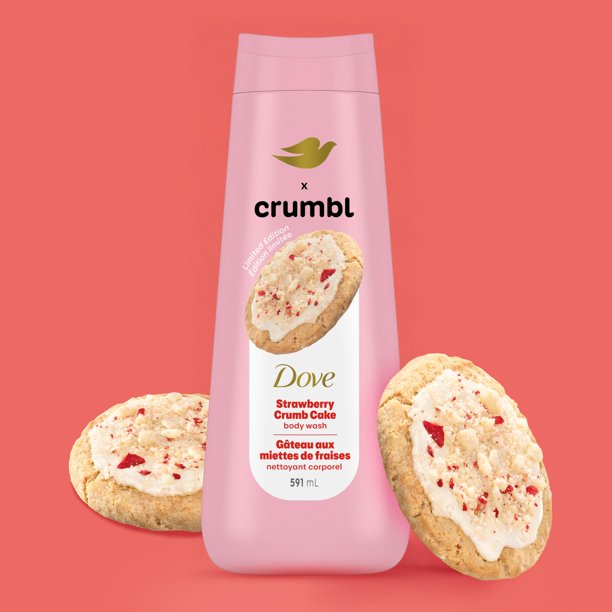 Dove Crumbl Moisturizing Body Wash Strawberry Crumb Cake, 591 ml