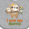 thumbnail image 4 of Inktastic Sloth I Love My Granny Boys or Girls Baby Bib, 4 of 4