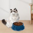 thumbnail image 5 of Cat Bowls Water Skirt Hem Shell and Non Slip Food Bowl Cute for Pet Supplies Blue, 5 of 8