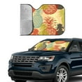 thumbnail image 4 of XMXY Car Sun Shade Windshield, Colorful Sketch Pineapple Automotive Front Window Sun Visor for Cars SUV Trucks, Small Size, 4 of 8