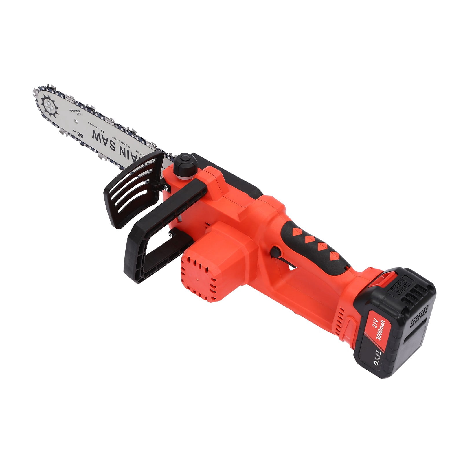 ToppiJoy 12" Portable Cordless Chainsaw, 21V Battery Powered Brushless Chain Saw, Electric Handheld Chain Saw Kit for Tree Felling, Pruning, Firewood(Red, Black)