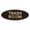 Black Gold, variant on Signs ByLITA Oval Trash Room Sign - Laser-Engraved Lettering | Durable ABS Plastic | Vibrant Colors | Powerful Foam Tape (Black) - Small