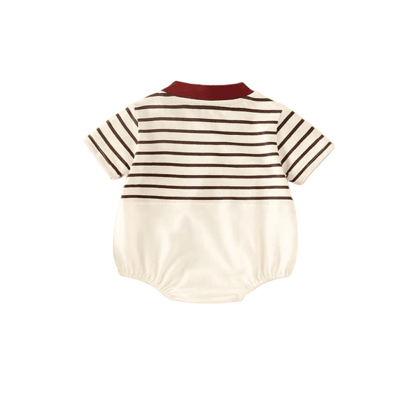 LYMAYTER Striped Short Sleeve Bodysuit for Baby Boys Girls Summer Soft Romper Toddler Infant Casual Jumpsuit