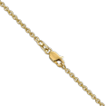thumbnail image 3 of 10K Solid Yellow Gold 1.8mm Forzantine Cable Rolo Link Chain Belcher Necklace, 3 of 4