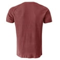 thumbnail image 4 of Lovzfmll Shirts for Men, Men's Casual Summer Solid Color Tees Golf Stylish Shirts Classic Button Basic Short Sleeve Shirt Tops Fashion Pullover Round Neck Loose Daily T Shirt Blouse Red 2XL, 4 of 4