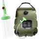 thumbnail image 1 of Bolsa de ducha solar para camping, bolsa de ducha portátil plegable solar para exteriores de 20 l para ducha con cabezal de ducha conmutable Calentador de agua solar para (verde militar), 1 of 5