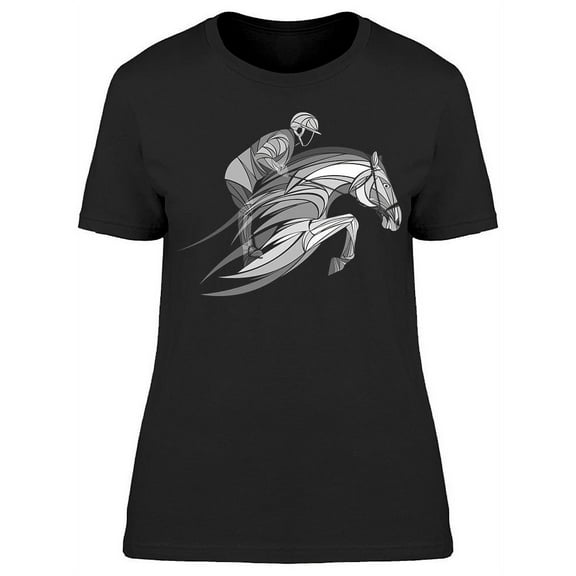 Sketch. Man And Horse T-Shirt Women -Image by Shutterstock, Female Small