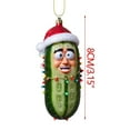 thumbnail image 2 of Wadada 2D Christmas Decorations, Acrylic Pickle Christmas Tree Hanging Ornament, Cucumber Shape Ornaments, Cute Mini Cucumber Christmas Pendant, Holiday Parties and Christmas Decorations, 2 of 5