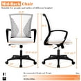 thumbnail image 7 of YRLLENSDAN Mesh Executive Office Chair with Armrest, Ergonomic Desk Chairs with Wheels, Adjustable Comfy Lumbar Support Swivel Chair, Pink, 7 of 7