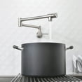 thumbnail image 3 of Brass Folding Faucet 1/2'' NPT Wall Mount Kitchen Faucet Two Handles Cold Water Tap Nickel, 3 of 16