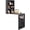 Black, variant on Alpinel Foldable Wall-Mounted Desk, Floating Desk with Chalkboard, Storage Shelves & Hooks, Space-Saving Murphy Table for Home Office, Bedroom, Dorm Room, Small Spaces(White)