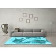thumbnail image 3 of Ahgly Company Indoor Round Abstract Light Blue Modern Area Rugs, 7' Round, 3 of 4