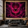 thumbnail image 6 of Ornate Heart Shaped With Dominates Appearing Open, Inspirational Illustration for Quote Lovers, Aesthetic Wall Decor, Halloween Gift, Tapestry Wall Hanging for Dorm and Living Room, 6 of 7