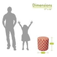 thumbnail image 6 of Majestic Home Goods Pouf Links Red, 6 of 6