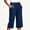 Dark Blue, variant on JUSLIO Womens Jeans,with Multi Pockets Mid Rise Ruched Wide Leg Stretch Denim Pants