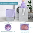thumbnail image 4 of CozyNestFinds Heavy Duty Large Mesh Laundry Bags with ID Tag and Locking Drawstring Closure - 2 Pack, 24 x 36 inches - Laundry Hamper Liner, Washable Laundry Bag for Travel, Sports, Dorms (Purple), 4 of 14