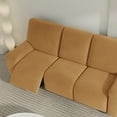 thumbnail image 3 of Yipa 1-3 Seat Recliner Sofa Covers Lazy Stretch Chair Cover Armchair Protector Slipcover Removable Home Dining Camel 3 Seat, 3 of 8