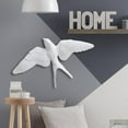 thumbnail image 4 of White Resin Birds Wall Decor ,Nordic 3D Swallows Hanging ,Sparrow Wall Sculptures Wall Art for Office Living Balcony Ornament - To left, 4 of 8