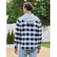 thumbnail image 5 of COOFANDY Men's Fleece Shirt Hoodie Jacket Long Sleeve Button Down Drawstring Sweatshirt, 5 of 7